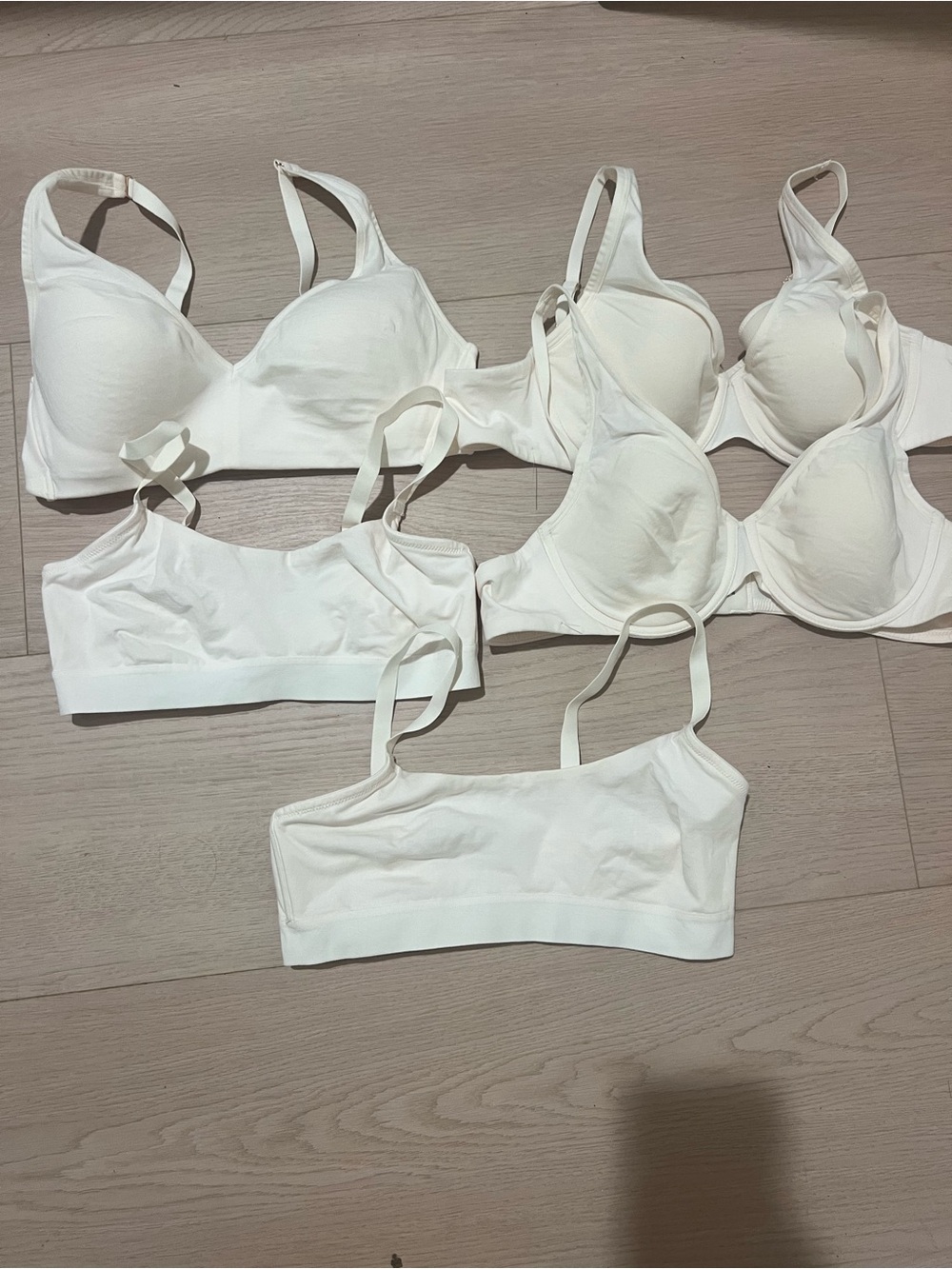 Third love bra lot of 5 NWOT Ivory 38 A 1/2